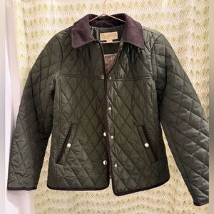 Michael Kors Quilted Olive Green Jacket